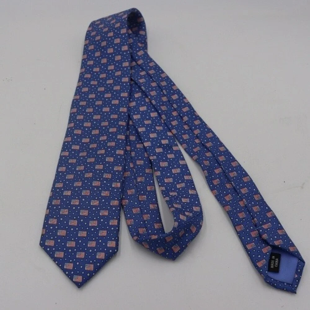 Alara American Flag Skinny Necktie Novelty Print Mens Tie